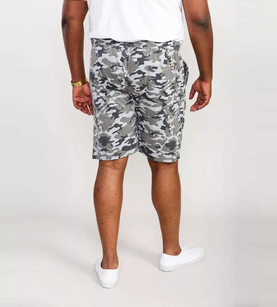 Big Mens Jersey Camouflage Shorts With Elasticated Waist (CARLTON) by D555