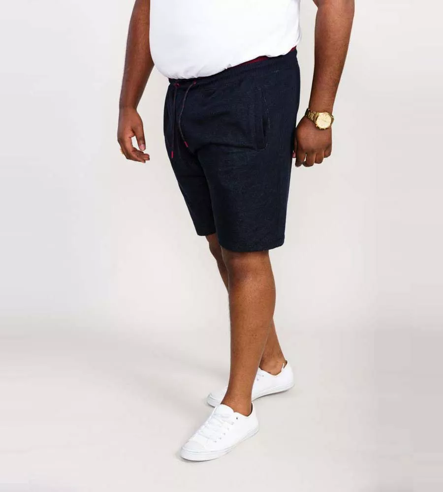 Big Mens Shorts With Elasticated Waist and Loop Back (TUNSTALL) by D555