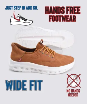 D555 Big Tan Shoes - Hands-Free Option for Men