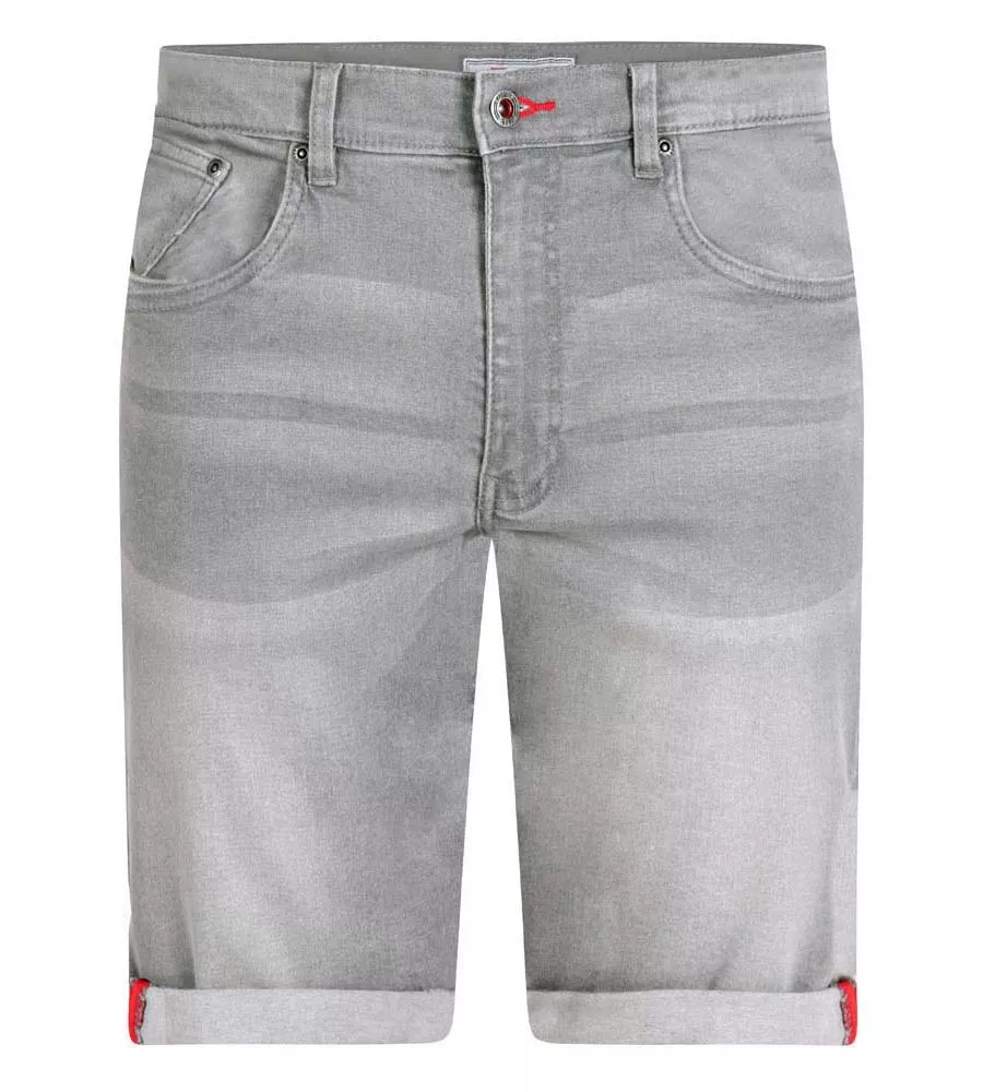 Grey Stretch Denim Shorts (GRIFFIN 2) for Men by D555