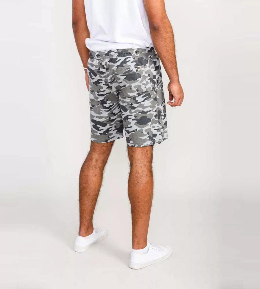 Mens Jersey Camouflage Shorts With Elasticated Waist (CARLTON) by D555