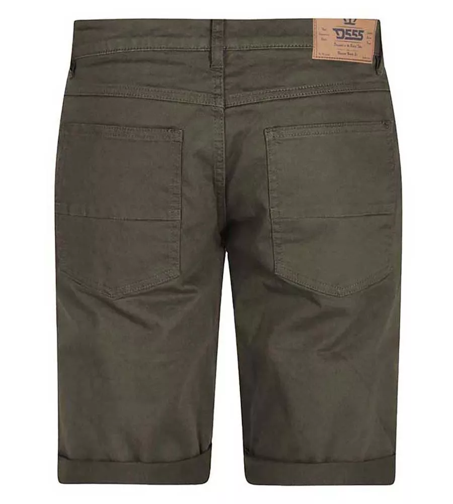 Mens Khaki Stretch Canvas Shorts (GILBERT 1) by D555