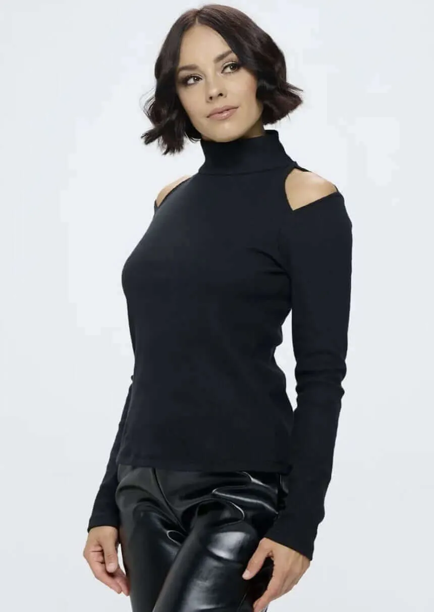 Cold Shoulder Sweater for Date Night - Made in USA