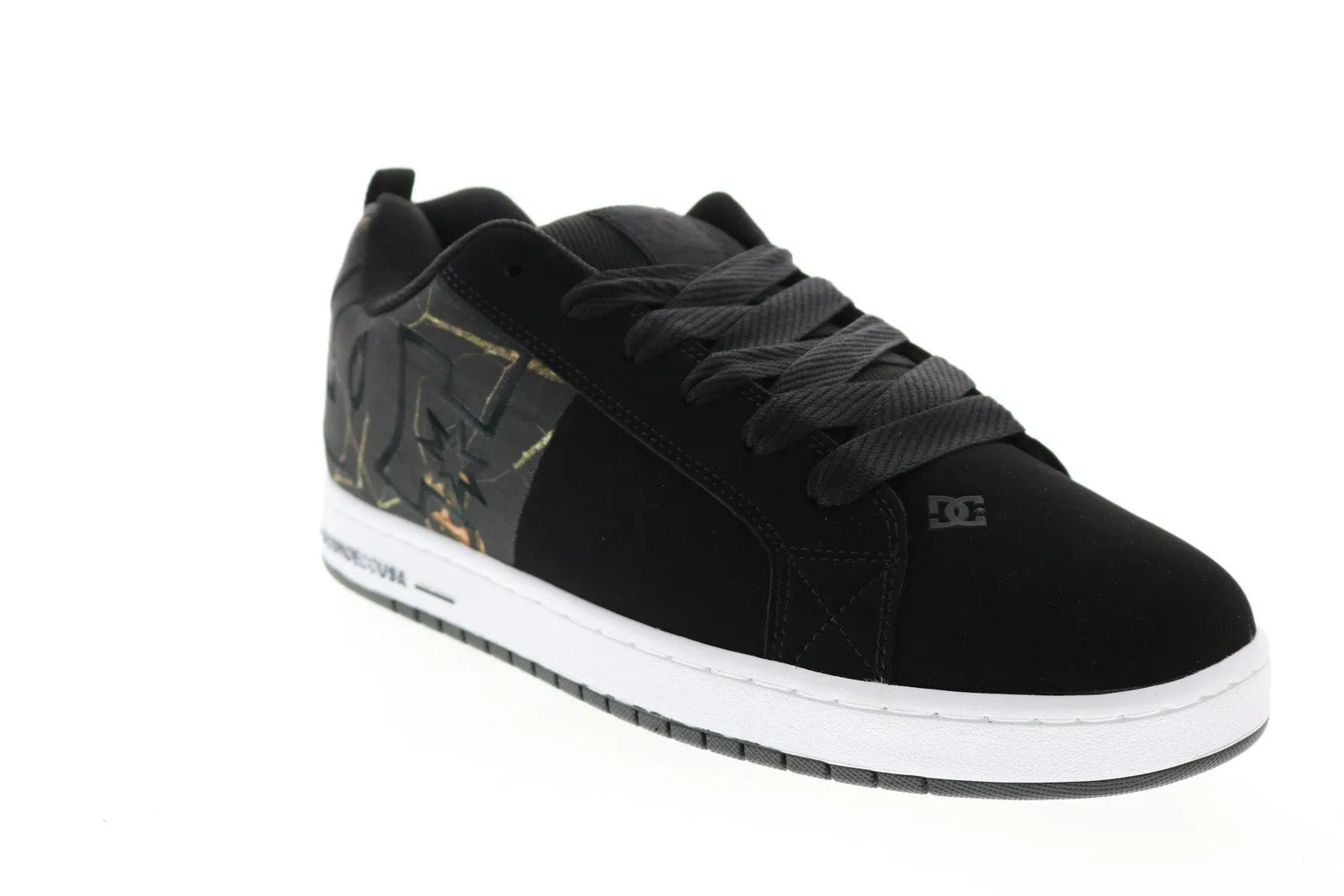 DC Graffik Square Men's Black Nubuck Skate Sneakers