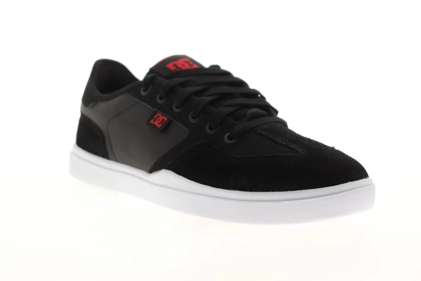 DC Men's Black Suede Lace Up Skate Sneakers - ADYS100444