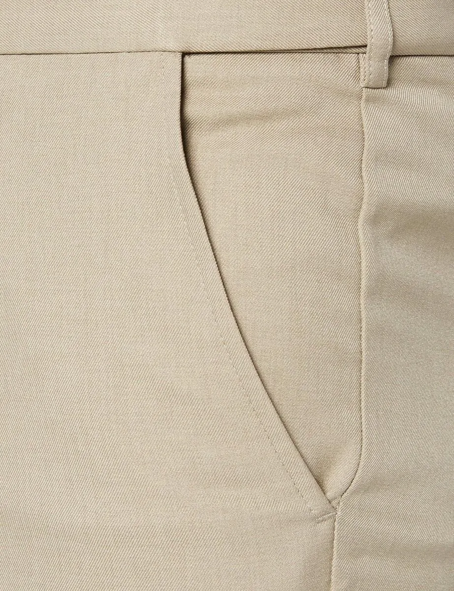 Soft Taupe Farah Flexi Waist Trousers