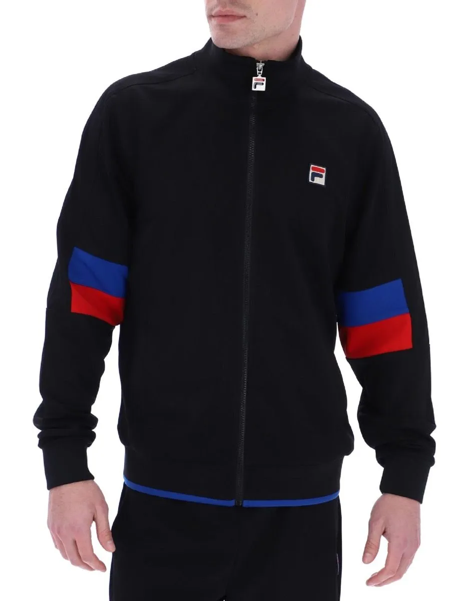 Fila Fischer Color Blocked Track Jacket Black Bright Blue