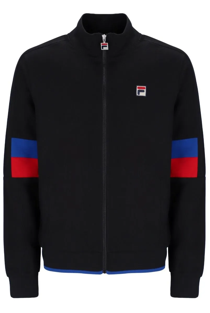 Fila Fischer Color Blocked Track Jacket Black Bright Blue