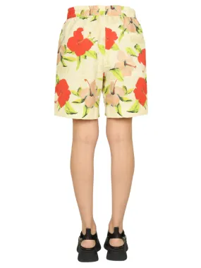 Floral Printed Shorts by Ganni