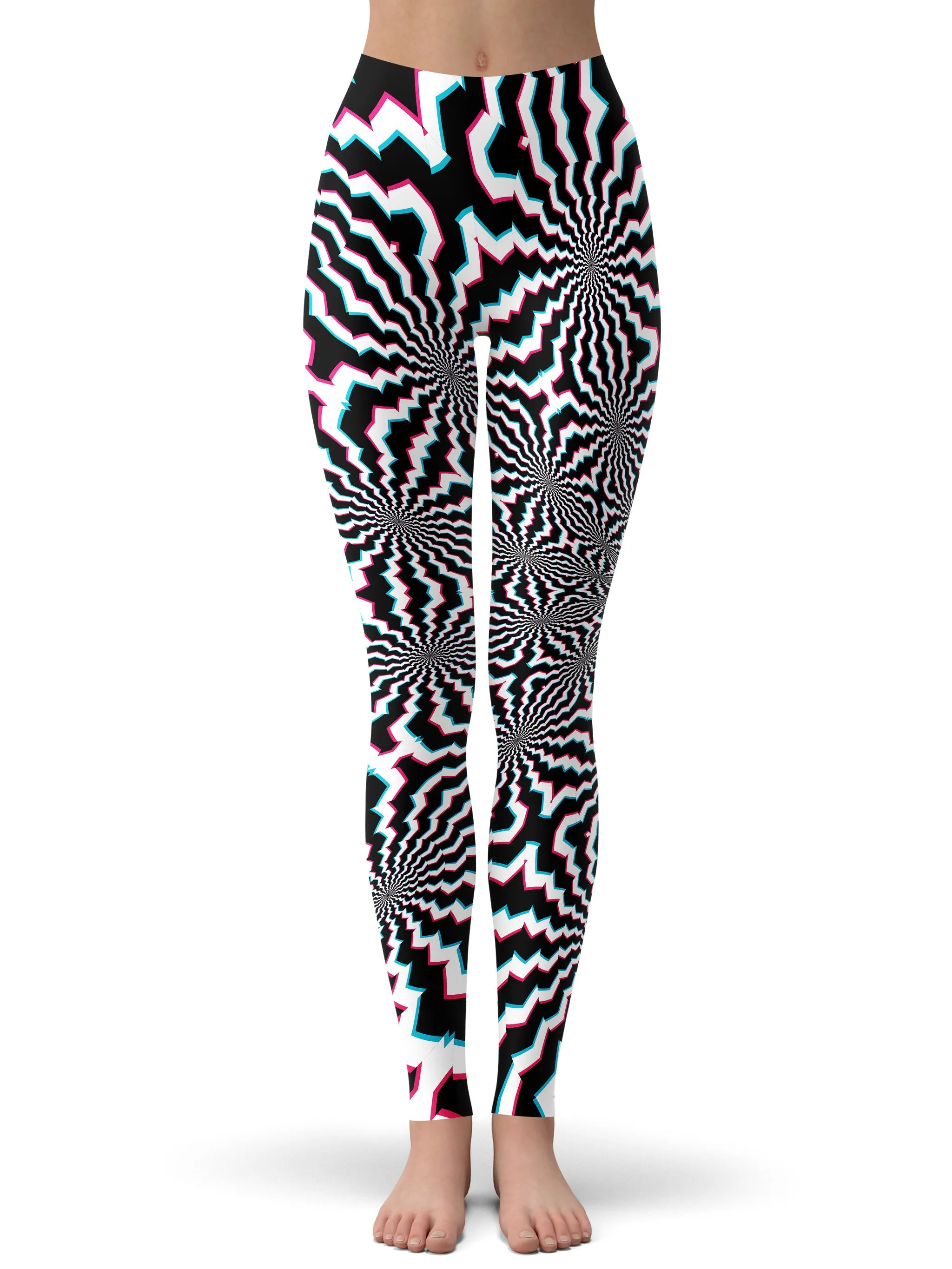 Fractal Pattern Zip Hoodie and Leggings Matching Set