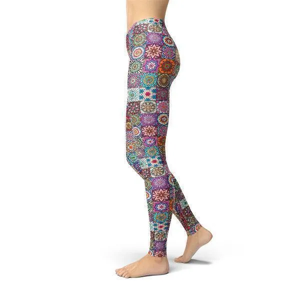 Geometric Print Leggings by Jean