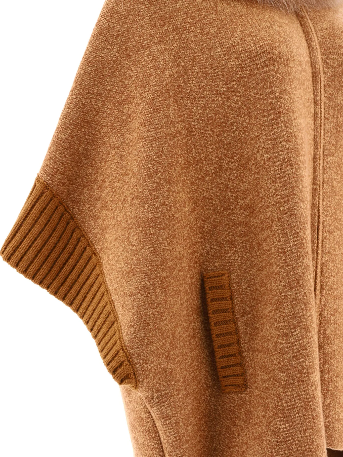 GIOVI Women's Wool Blend Cape - Beige Color - Fall Winter 2023