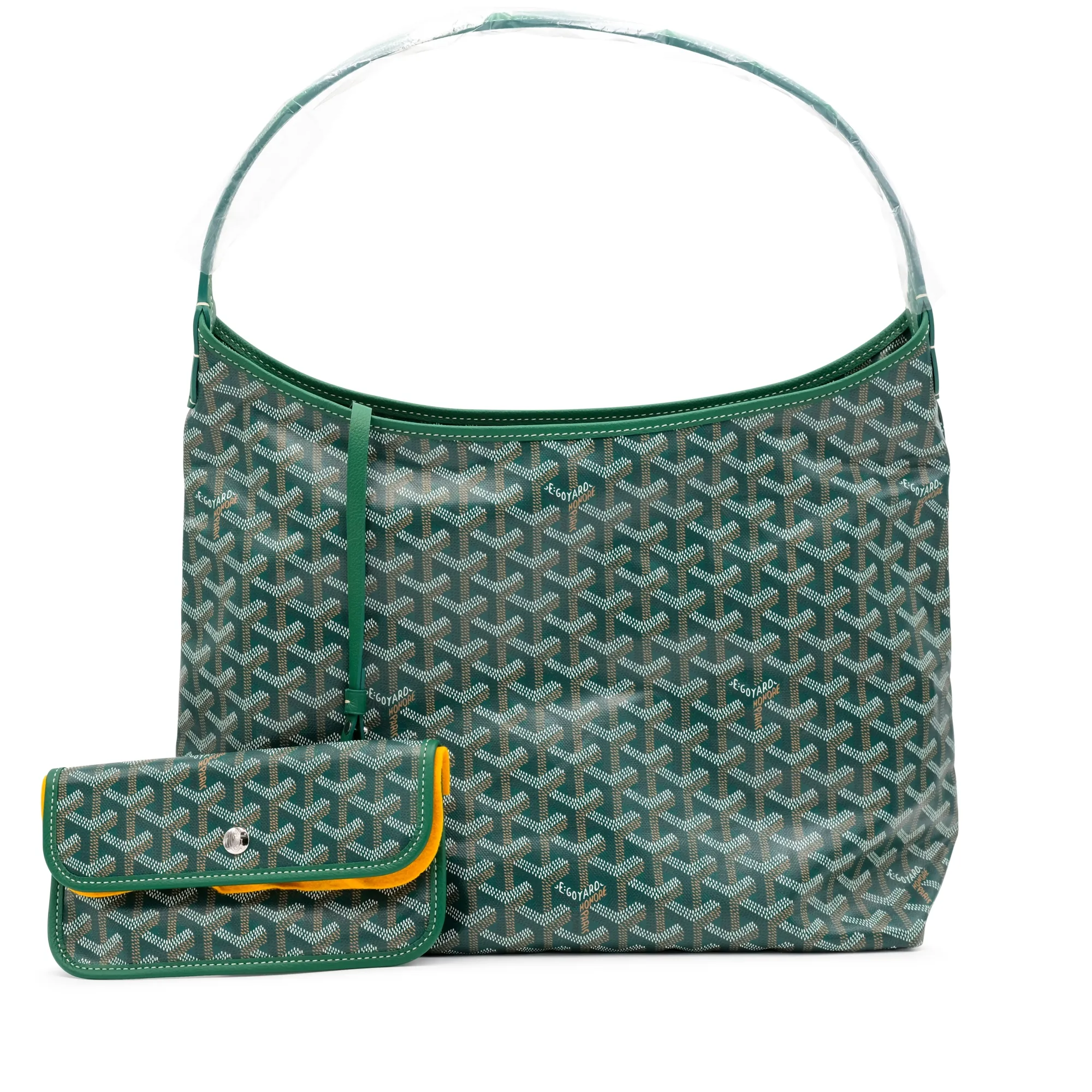 Green Goyardine Canvas and Chevroches Calfskin Boheme Hobo Bag by Goyard