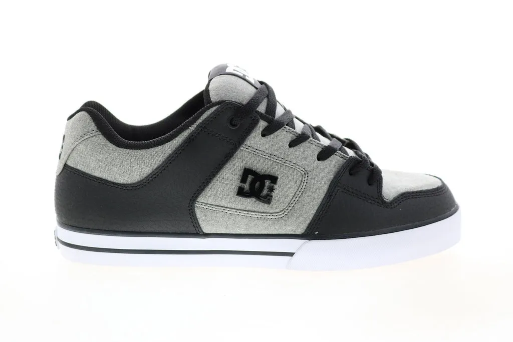 Gray Canvas Skate Sneakers Shoes for Men - DC Pure SE 301024