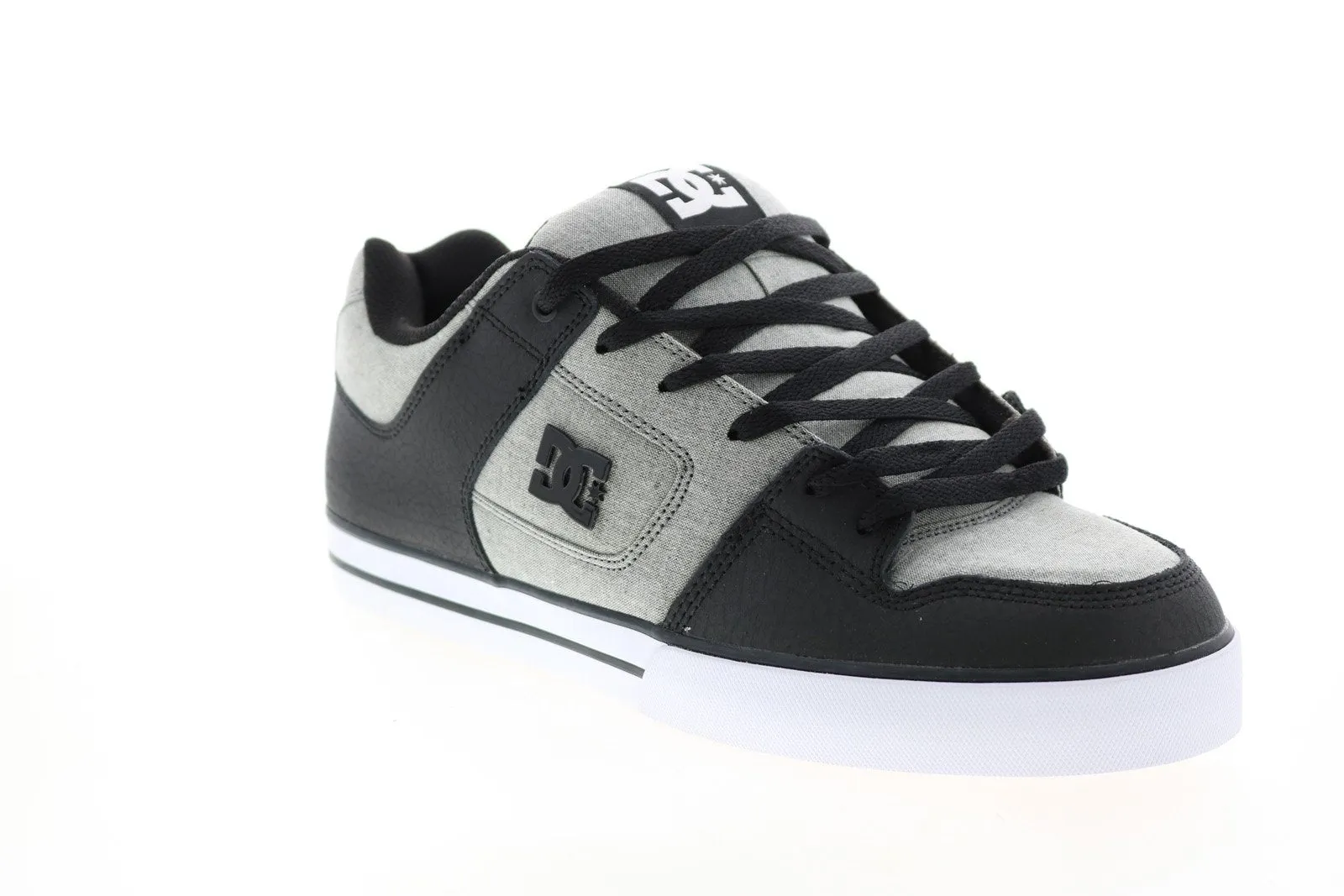 Gray Canvas Skate Sneakers Shoes for Men - DC Pure SE 301024