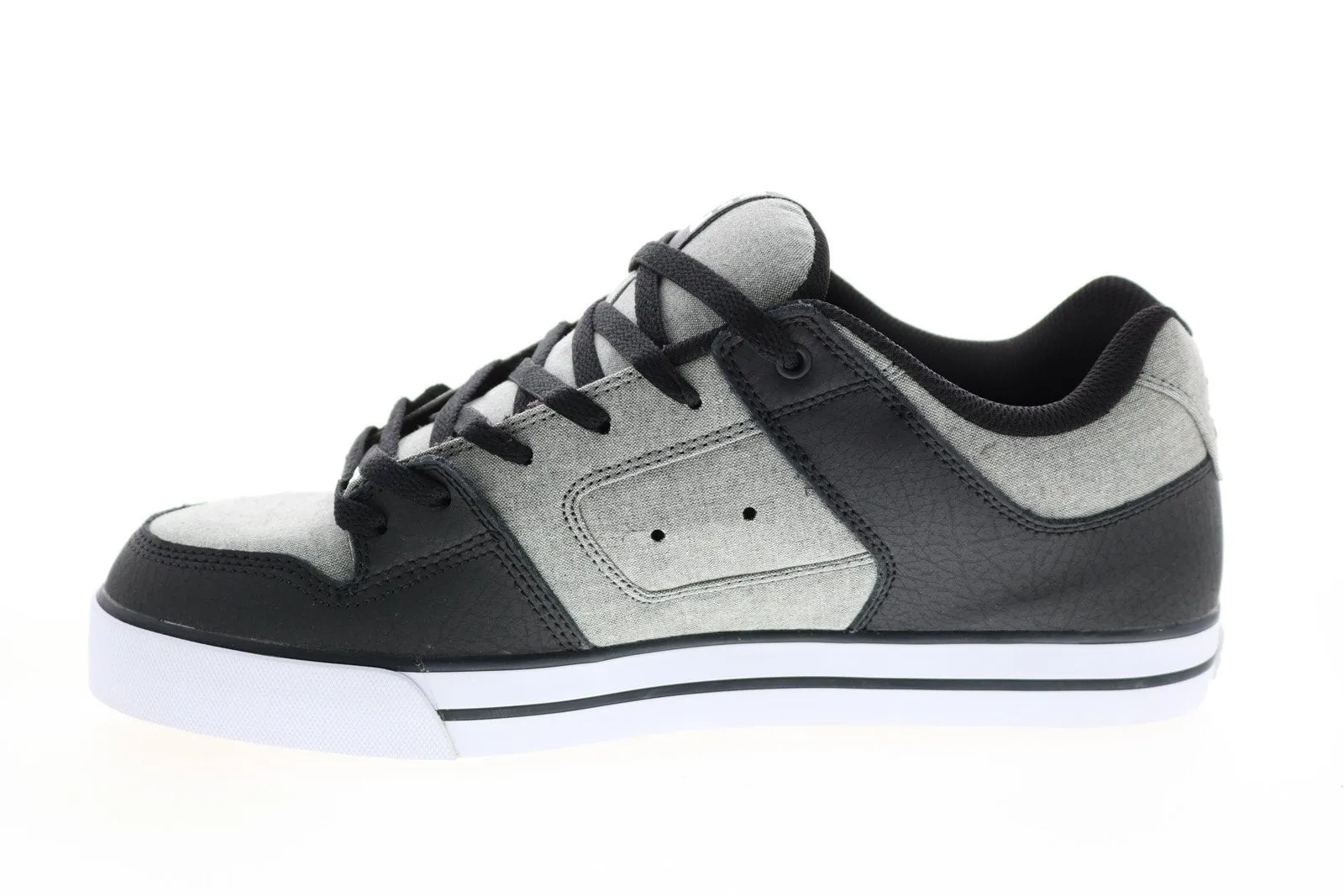 Gray Canvas Skate Sneakers Shoes for Men - DC Pure SE 301024