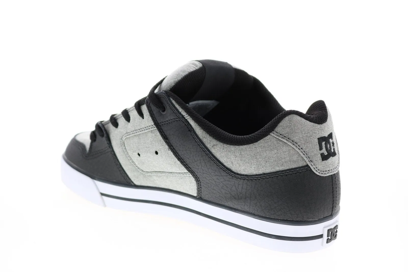 Gray Canvas Skate Sneakers Shoes for Men - DC Pure SE 301024