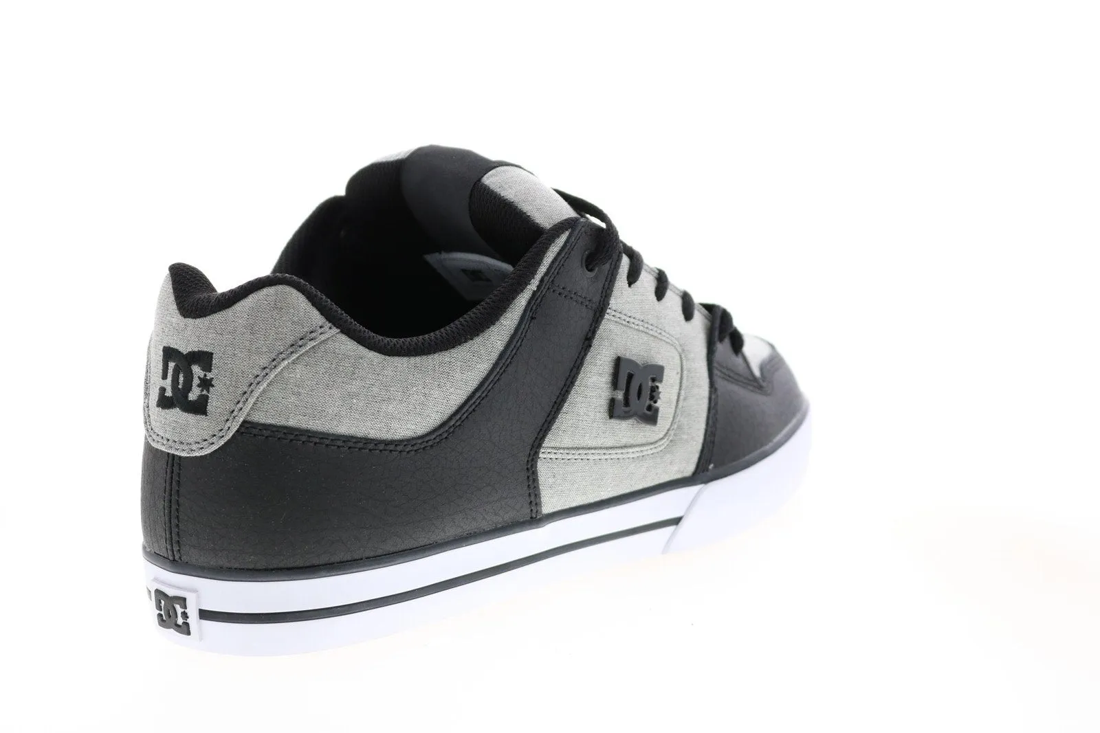 Gray Canvas Skate Sneakers Shoes for Men - DC Pure SE 301024