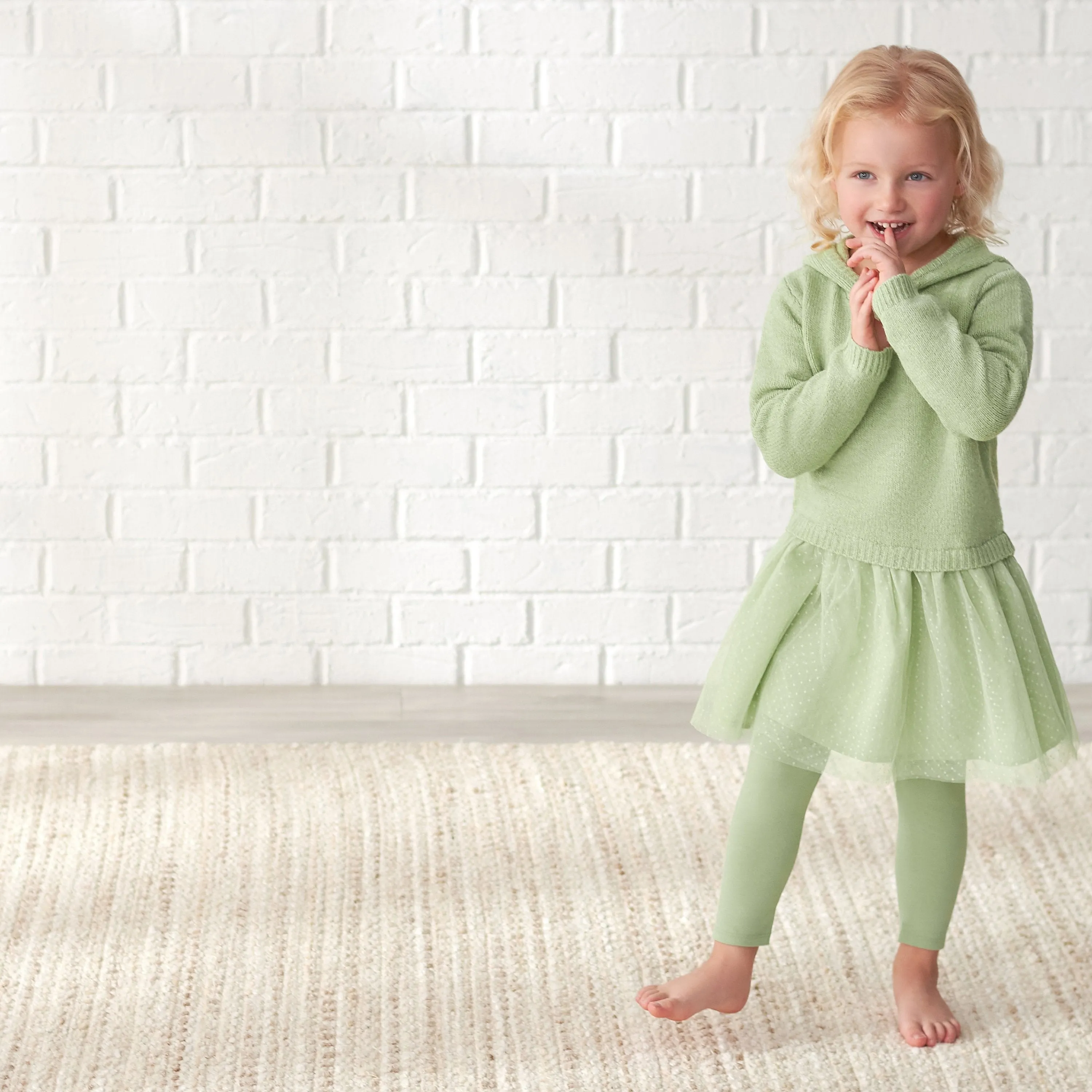 Green Leggings for Infant and Toddler Girls