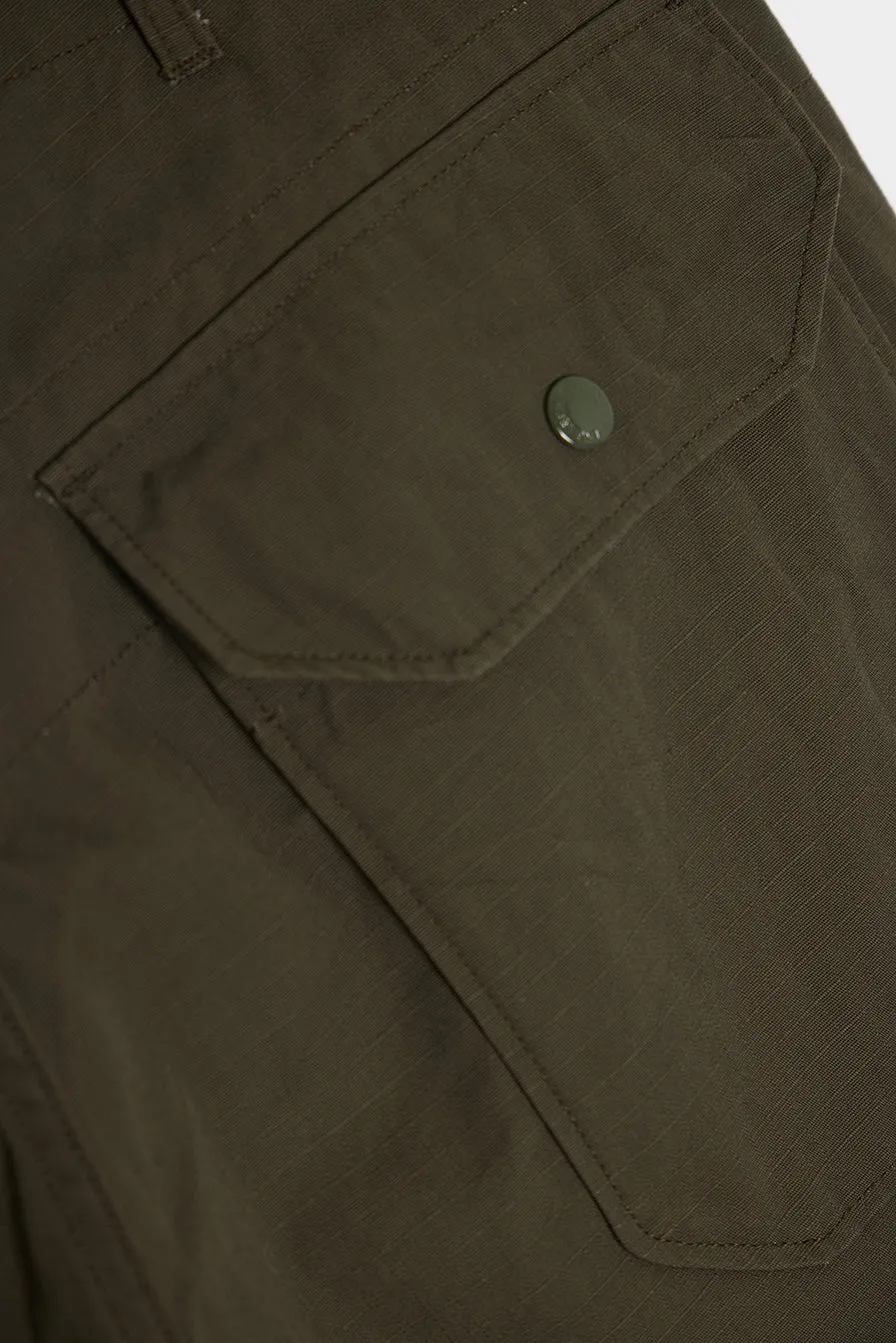 Heavyweight Olive Cotton Ripstop Duffle Pant