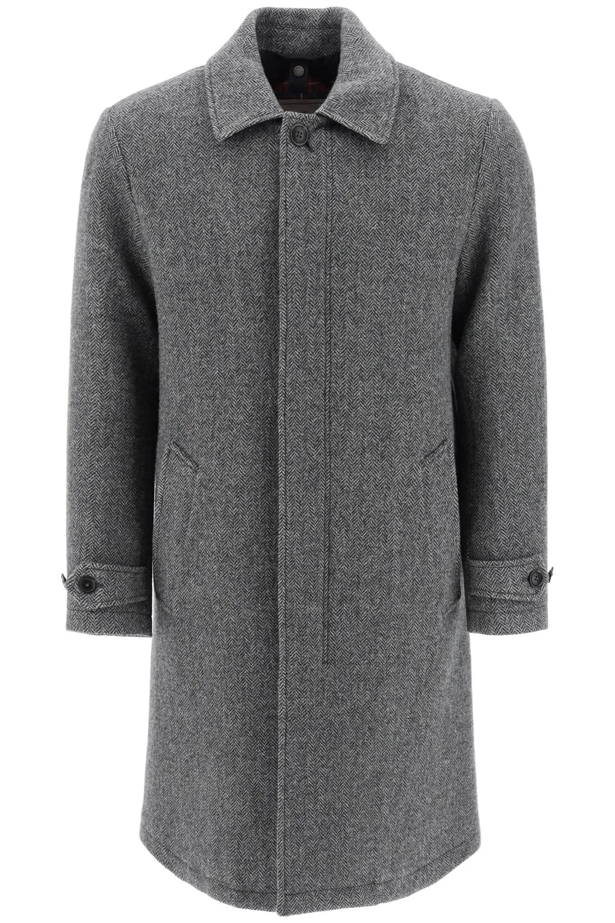 Herringbone Wool Paul Car Coat