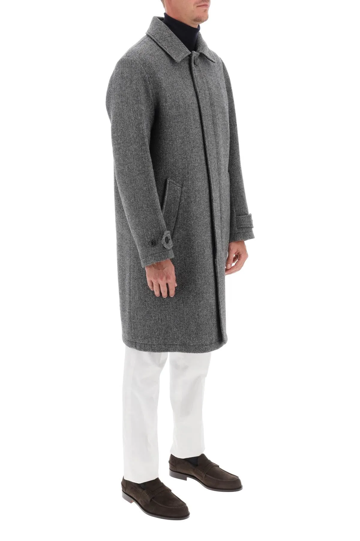 Herringbone Wool Paul Car Coat