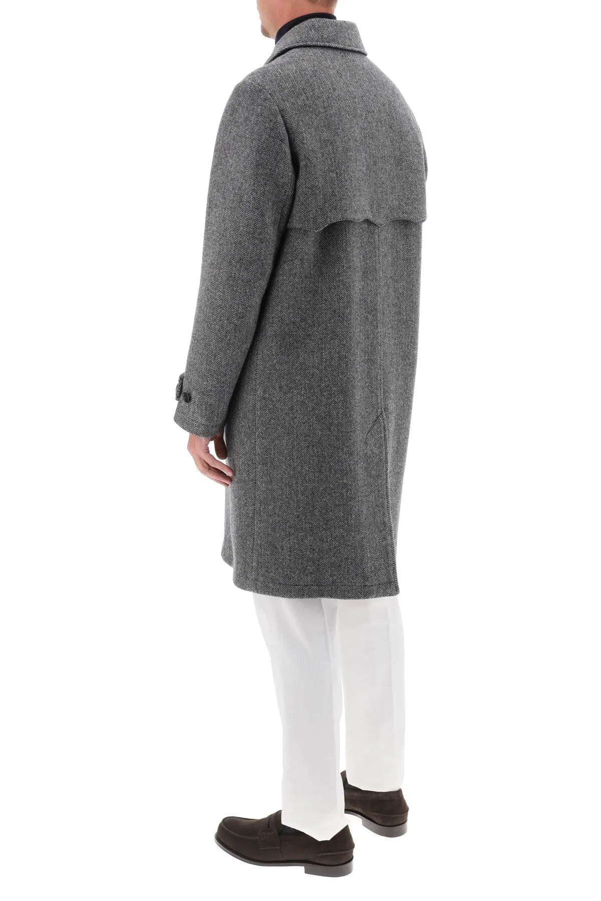 Herringbone Wool Paul Car Coat