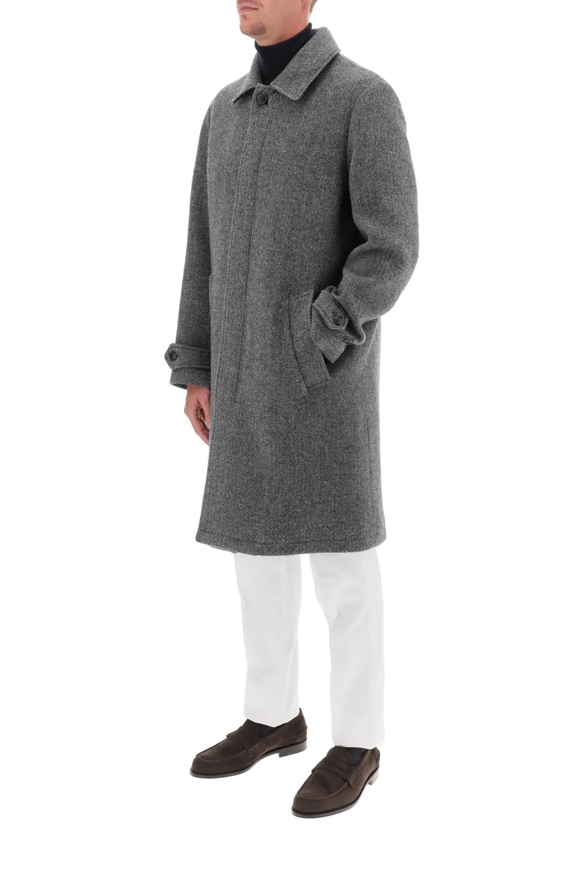 Herringbone Wool Paul Car Coat