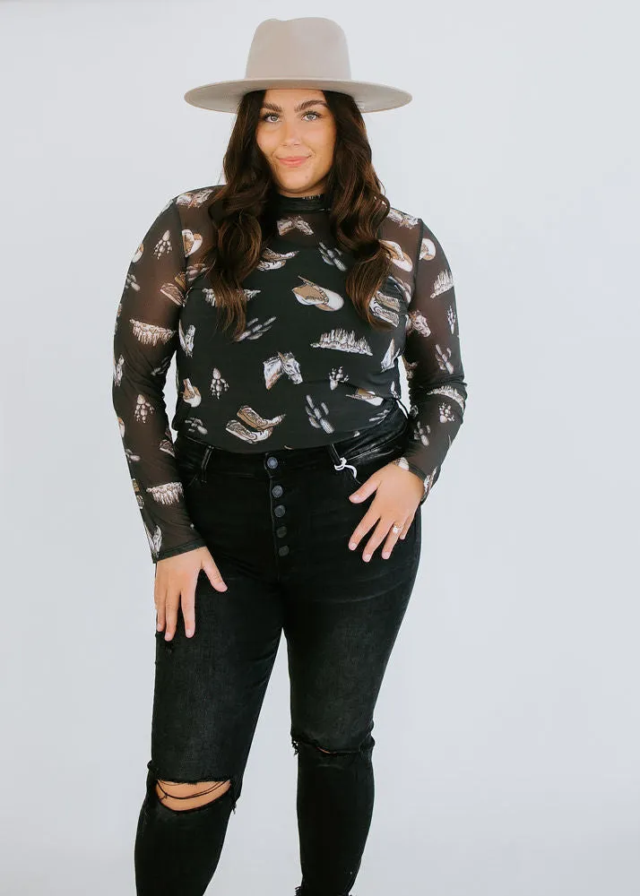 Hold Your Horses Mesh Top