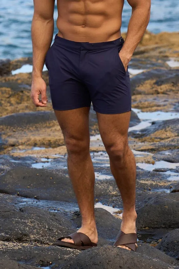 Hybrid Swim Short in Navy