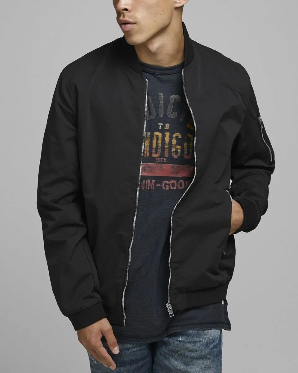 Black Bomber Jacket by Jack & Jones