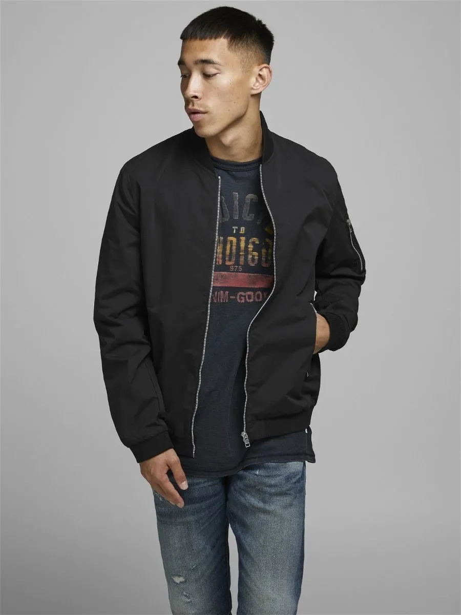 Black Bomber Jacket by Jack & Jones