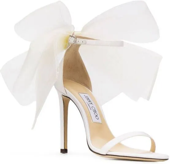 Jimmy Choo Neutrals Aveline 100mm Sandals