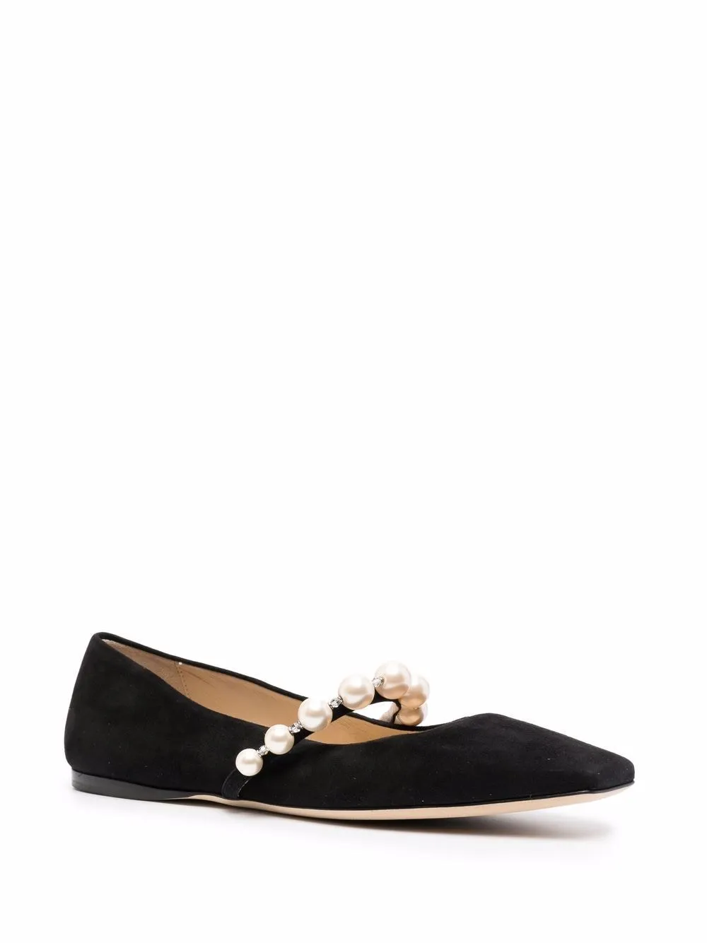 Black Flat Shoes by Jimmy Choo