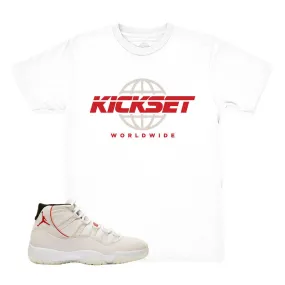 Jordan 11 Platinum Tint Shoes White Matching Top