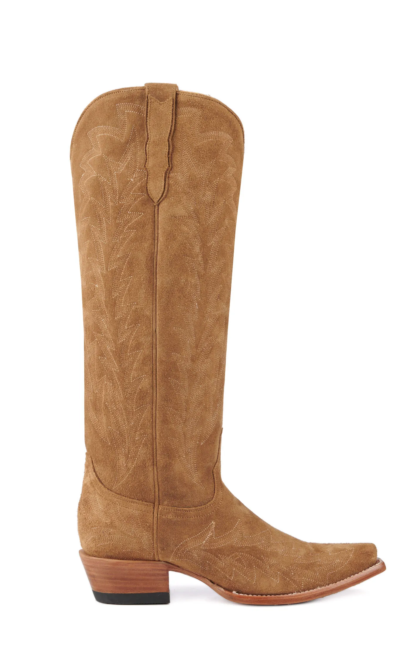 JRC & Sons Women's Nancy Water-Resistant Suede Cowboy Boot - Sand