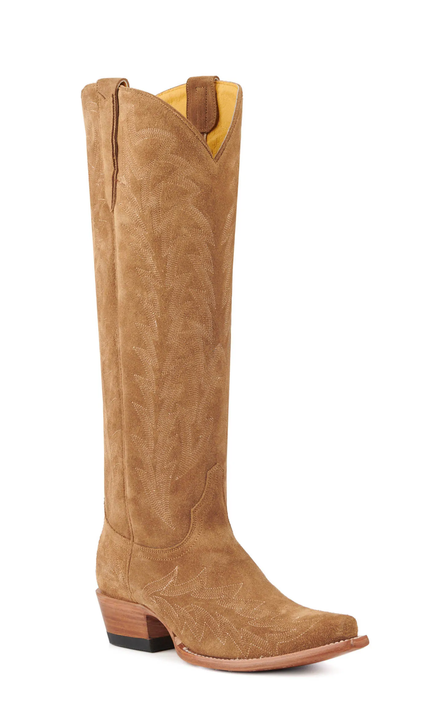 JRC & Sons Women's Nancy Water-Resistant Suede Cowboy Boot - Sand