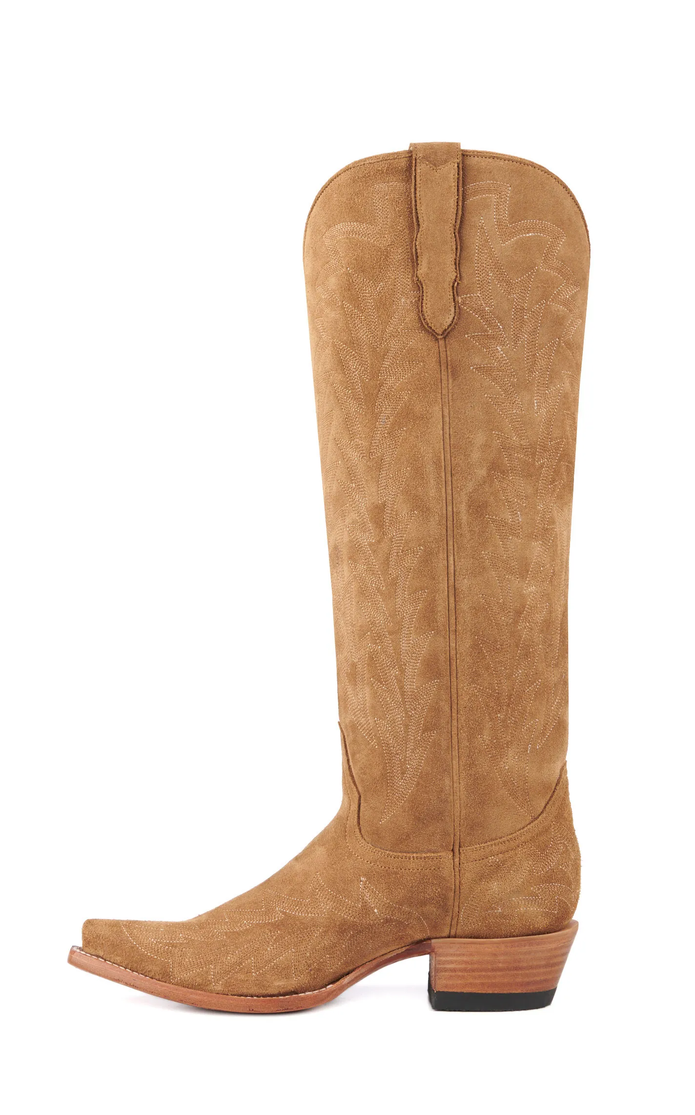 JRC & Sons Women's Nancy Water-Resistant Suede Cowboy Boot - Sand