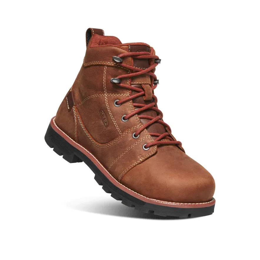 Keen Seattle 6 Waterproof Boot Women's, 9.5M Aluminum Toe Gingerbread/Black.