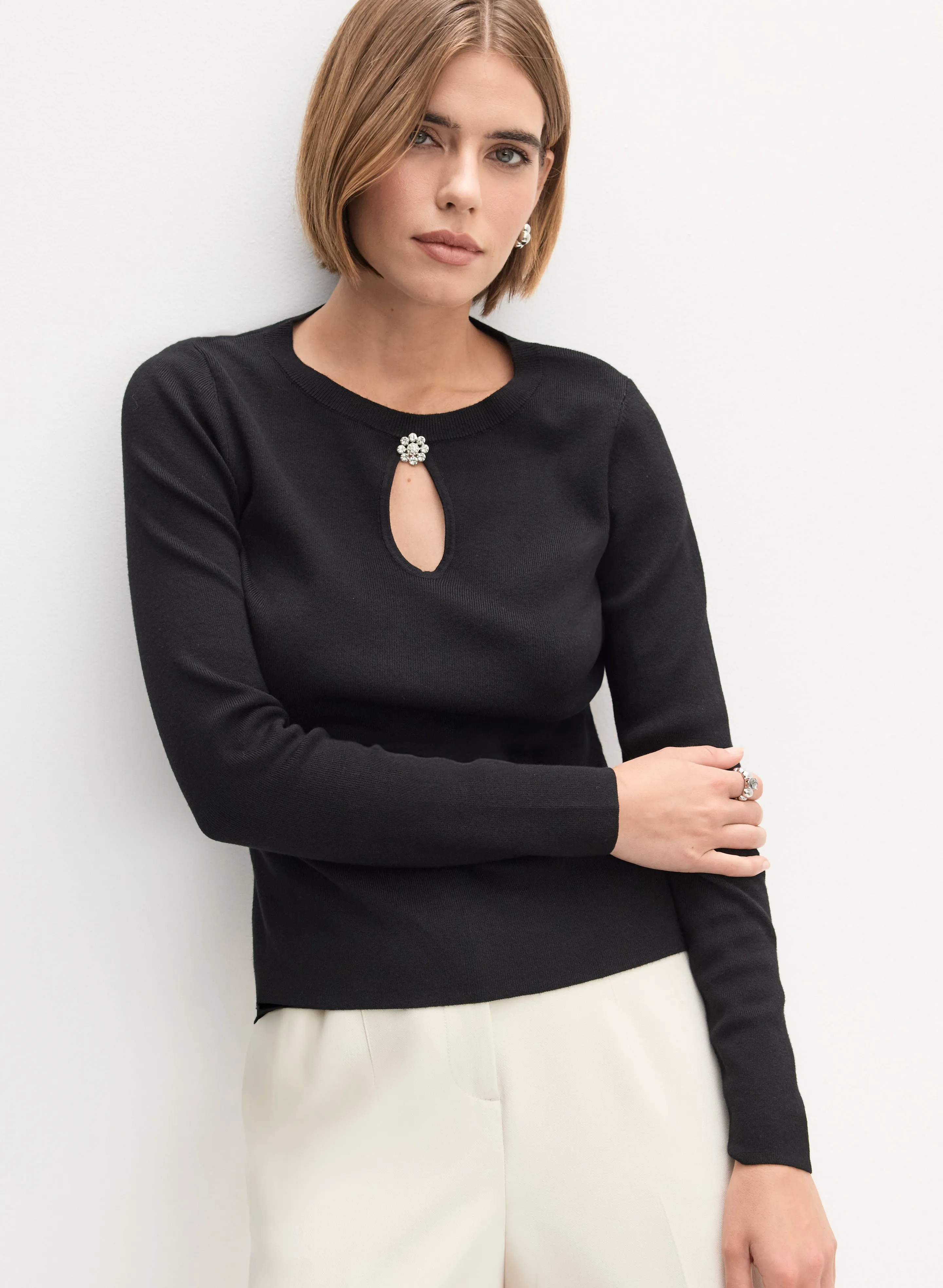 Keyhole Neck Sweater