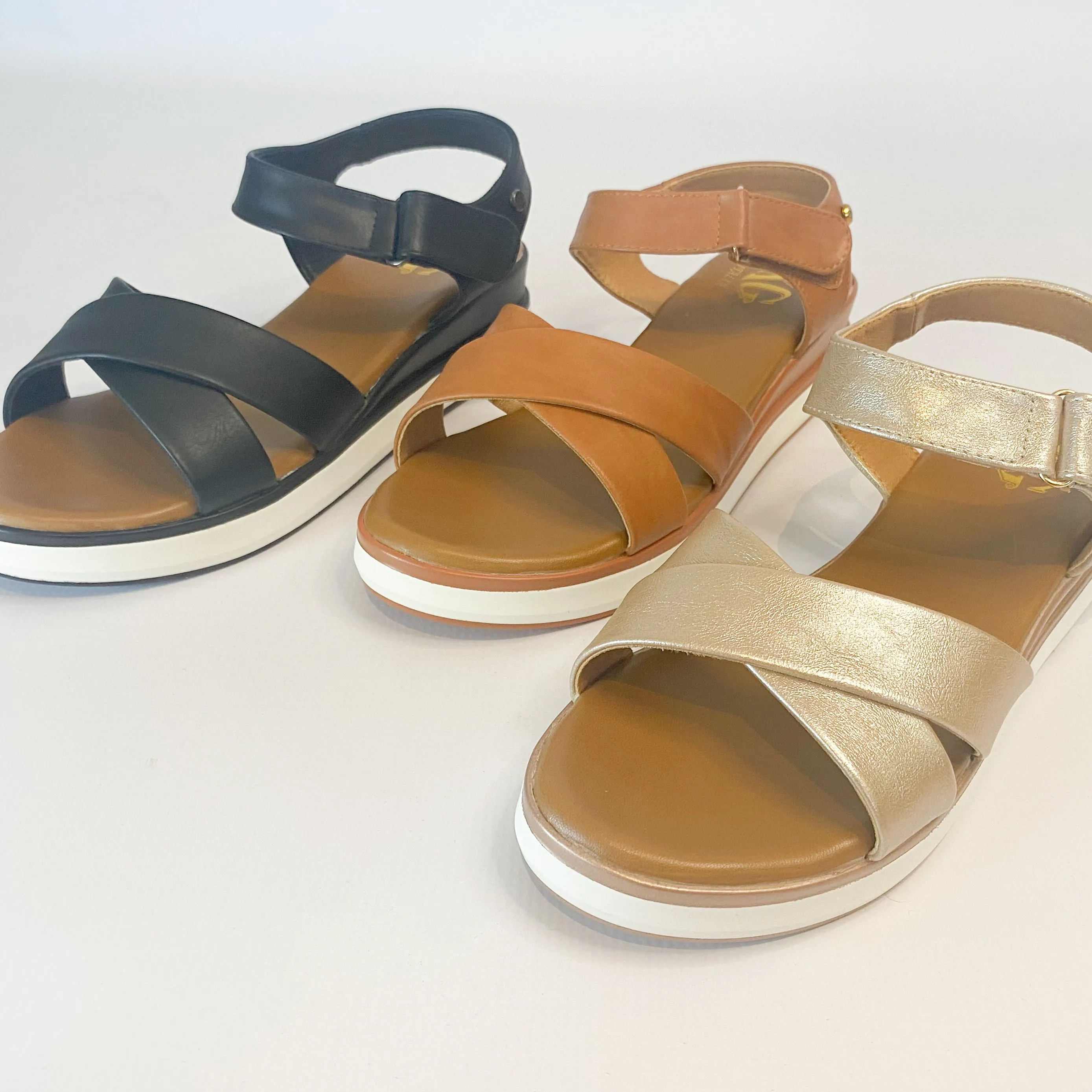 KG wedge sandals champagne color - Buy crossover style online