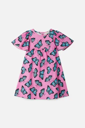 Kids Butterfly Print Dress