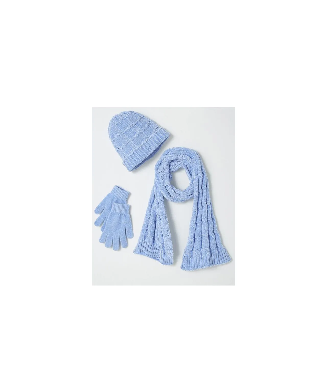 Knit Hat Scarf and Gloves Bundle