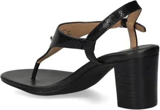 Black leather sandals by Lauren Ralph Lauren Westcott II 60mm