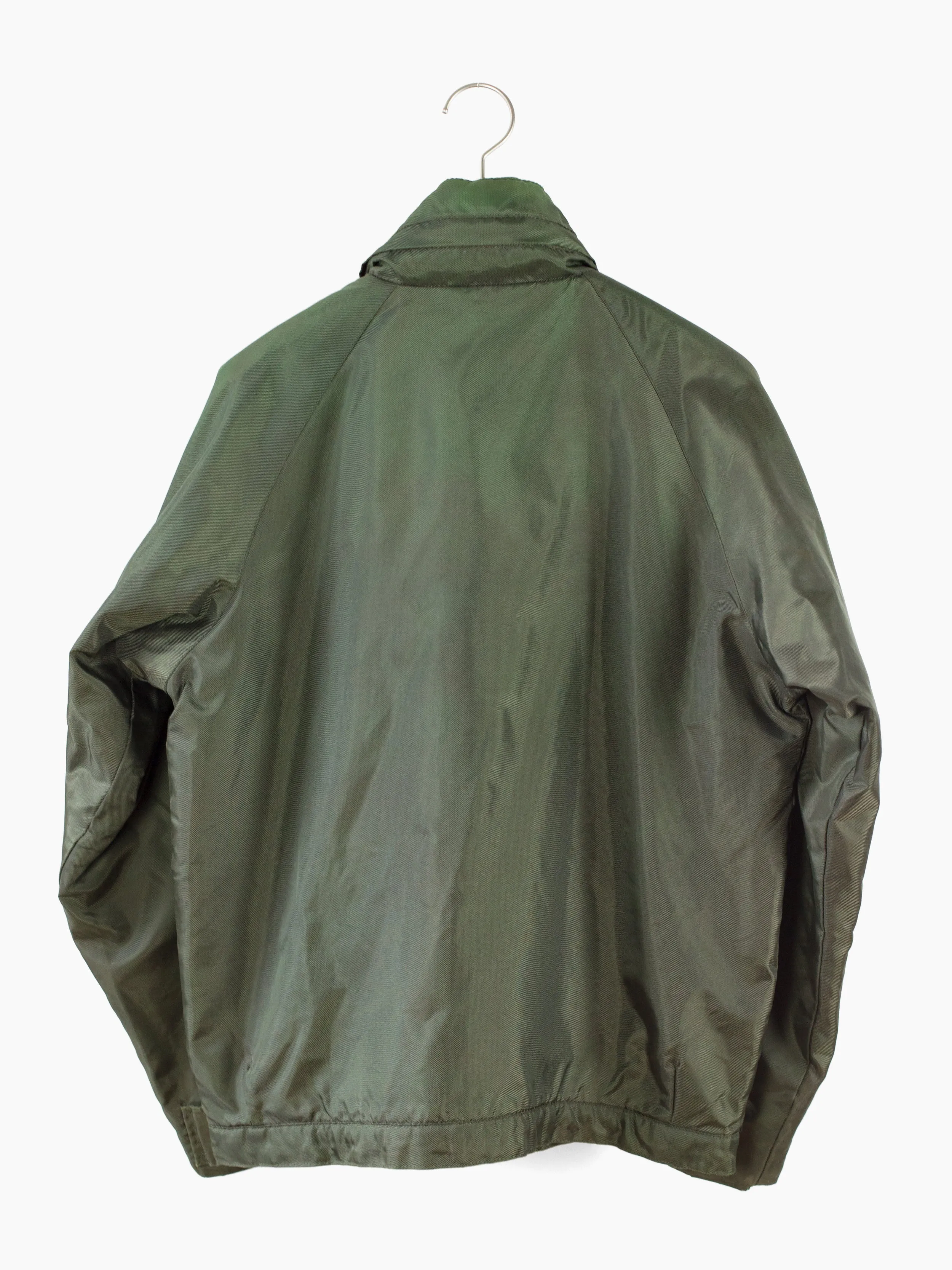 Vintage 90s Olive Nylon Fishing Jacket - Worldwide Shipping