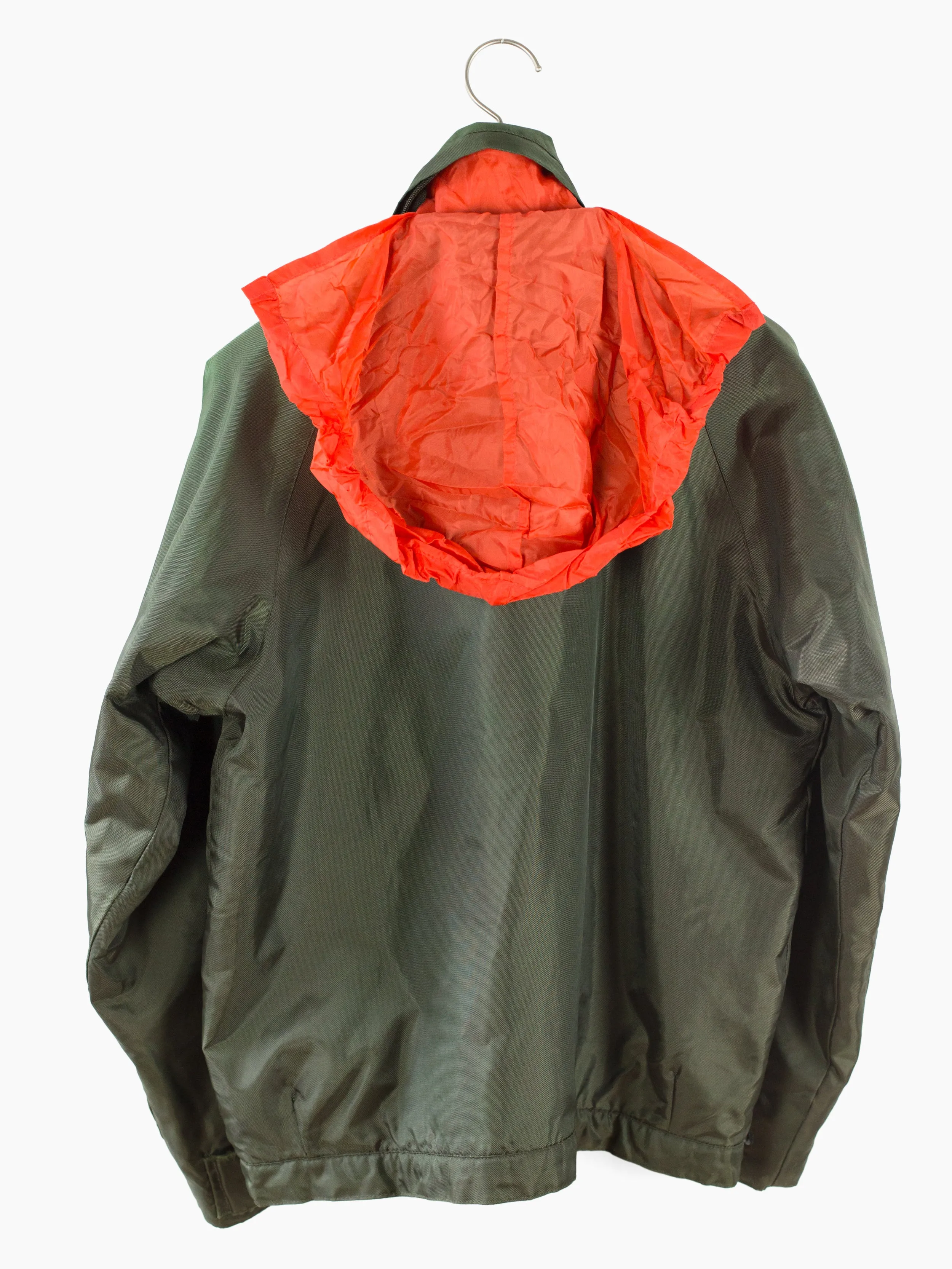 Vintage 90s Olive Nylon Fishing Jacket - Worldwide Shipping