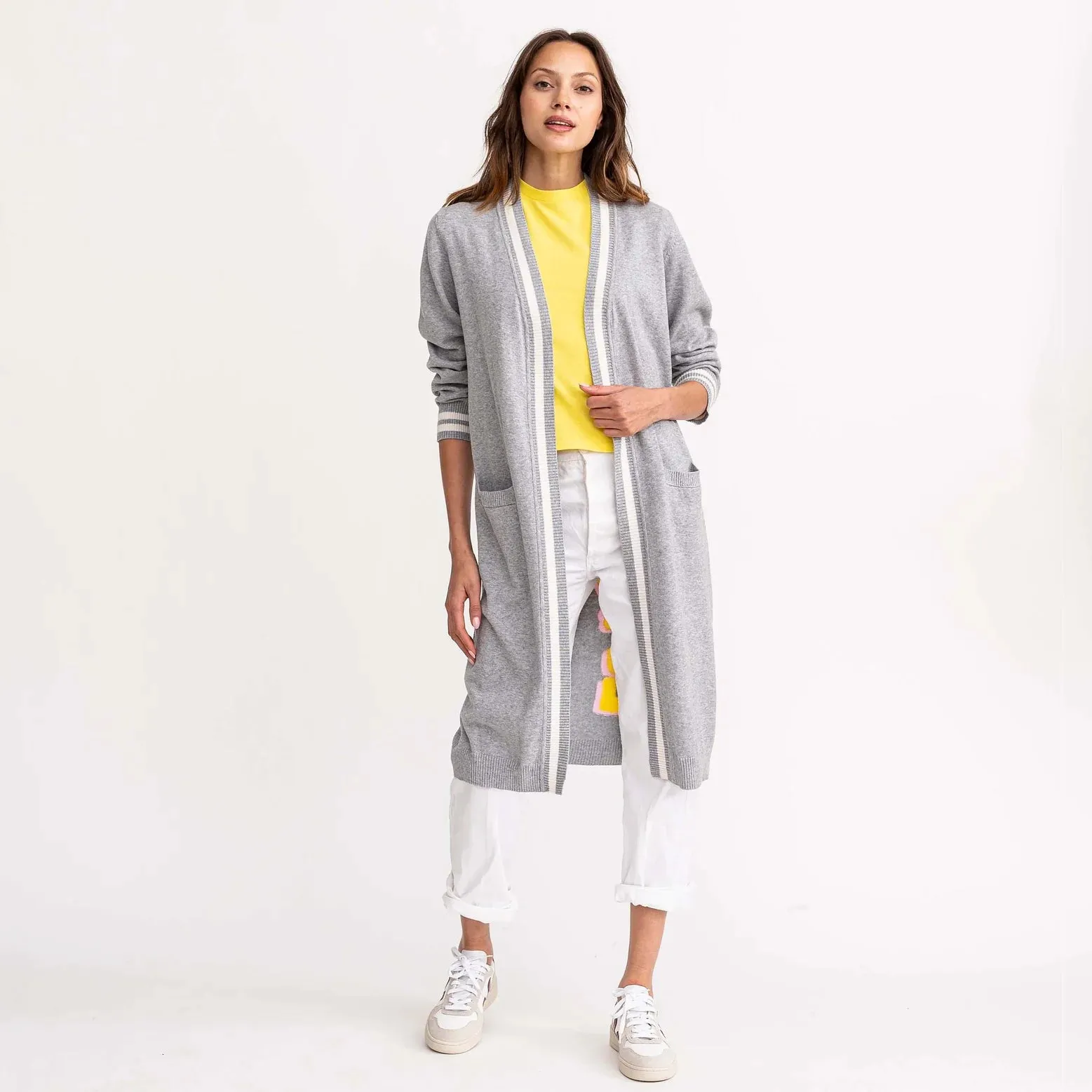 London Super Long Cardigan - Love Is In The Air - Quartz -> London Long Cardigan Love Air Quartz