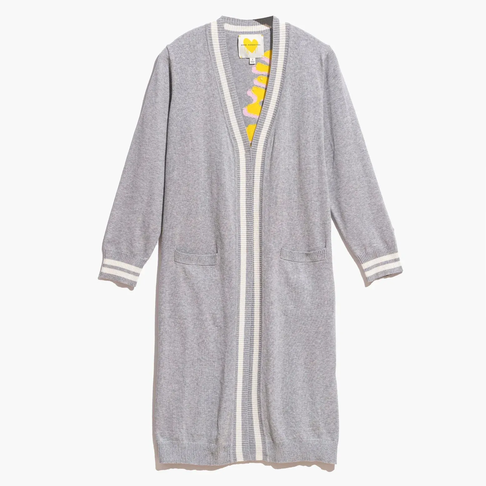 London Super Long Cardigan - Love Is In The Air - Quartz -> London Long Cardigan Love Air Quartz