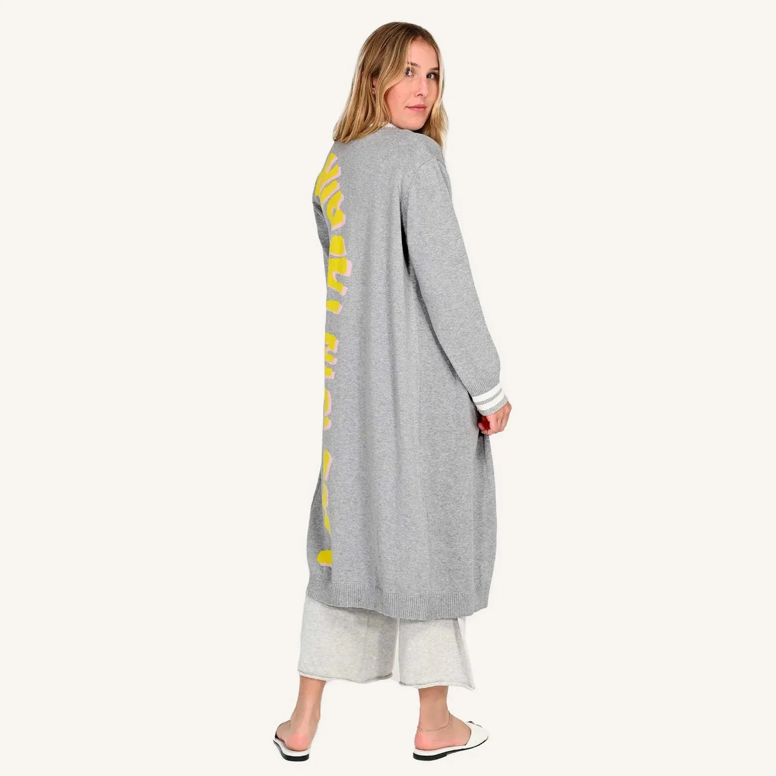 London Super Long Cardigan - Love Is In The Air - Quartz -> London Long Cardigan Love Air Quartz