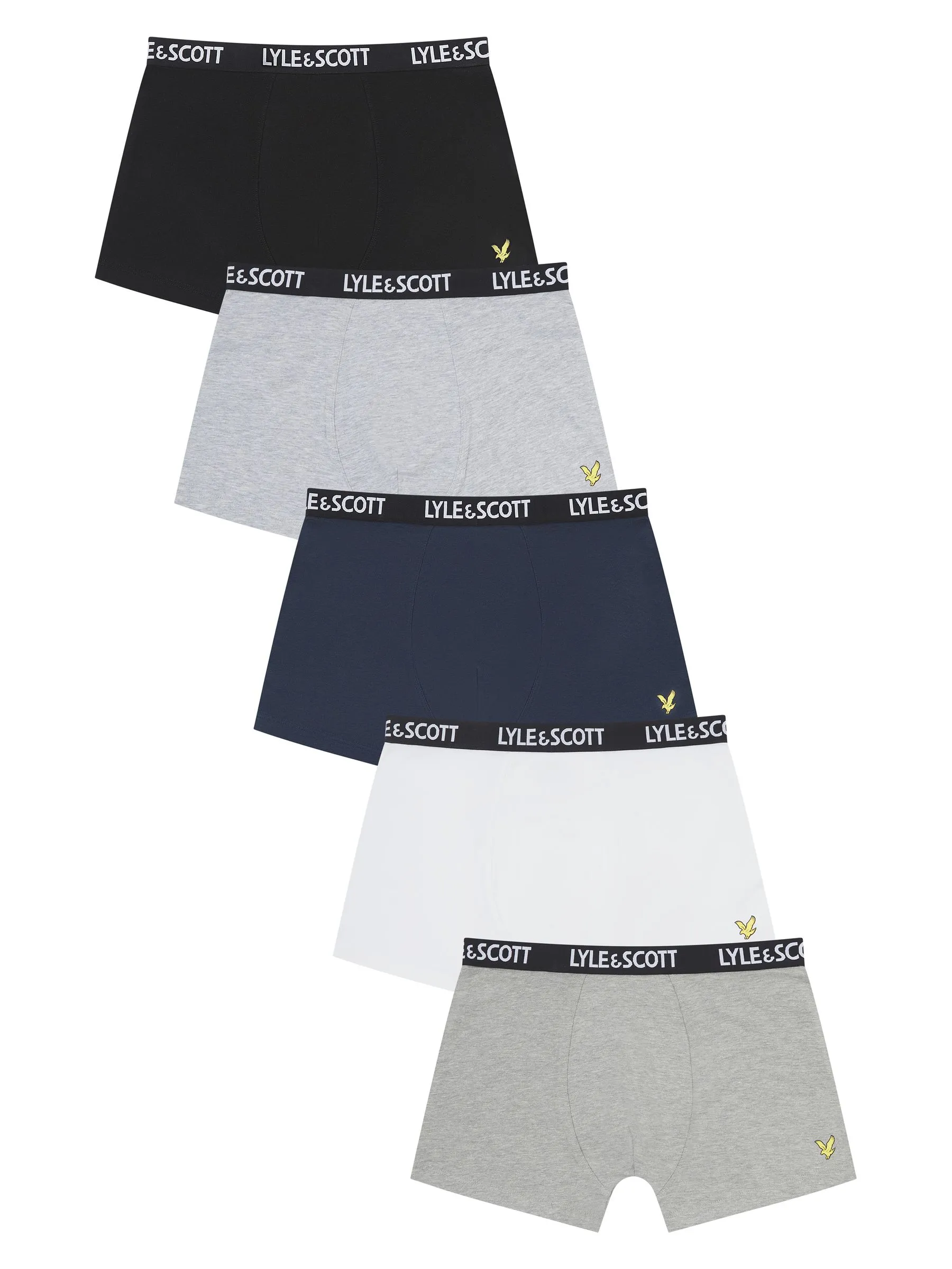 Lyle & Scott Grey Boys Ned Underwear Trunks 5 Pack